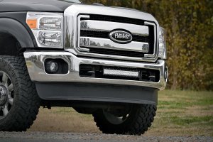 Ford F-350 Super Duty LED Light Mount - Front - Rough Country - 20-inch Bar - Black - '11-'16 Ford F-350 Super Duty LED Light Mount - Front - Rough Country - 20-inch Bar - Black - '11-'16